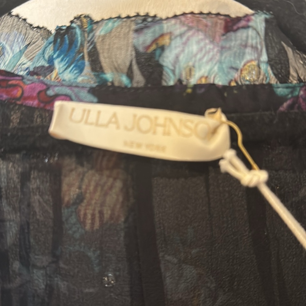Ulla Johnson Anais Dress in Black Iris,  Size 4,  Silk  New without tags - Picture 5 of 6